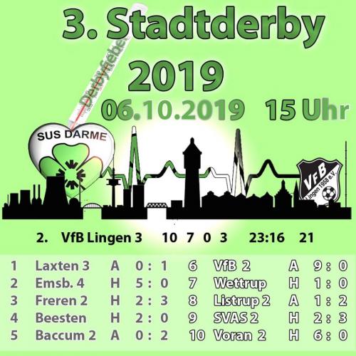 3. Stadtderby 2019 am 06.10.2019 - 15.00 Uhr