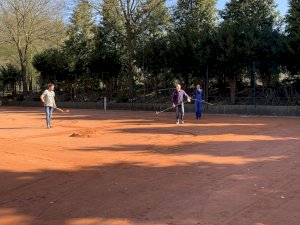Arbeitseinsatz auf der Tennisanlage