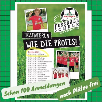 🍀⚽️ Schon 100 Anmeldungen für Fußballcamp