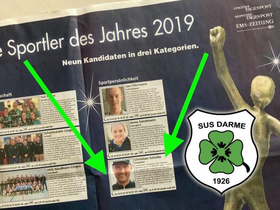 🍀 CHRISTIAN SCHULTE als Sportler des Jahres nominiert🍀
