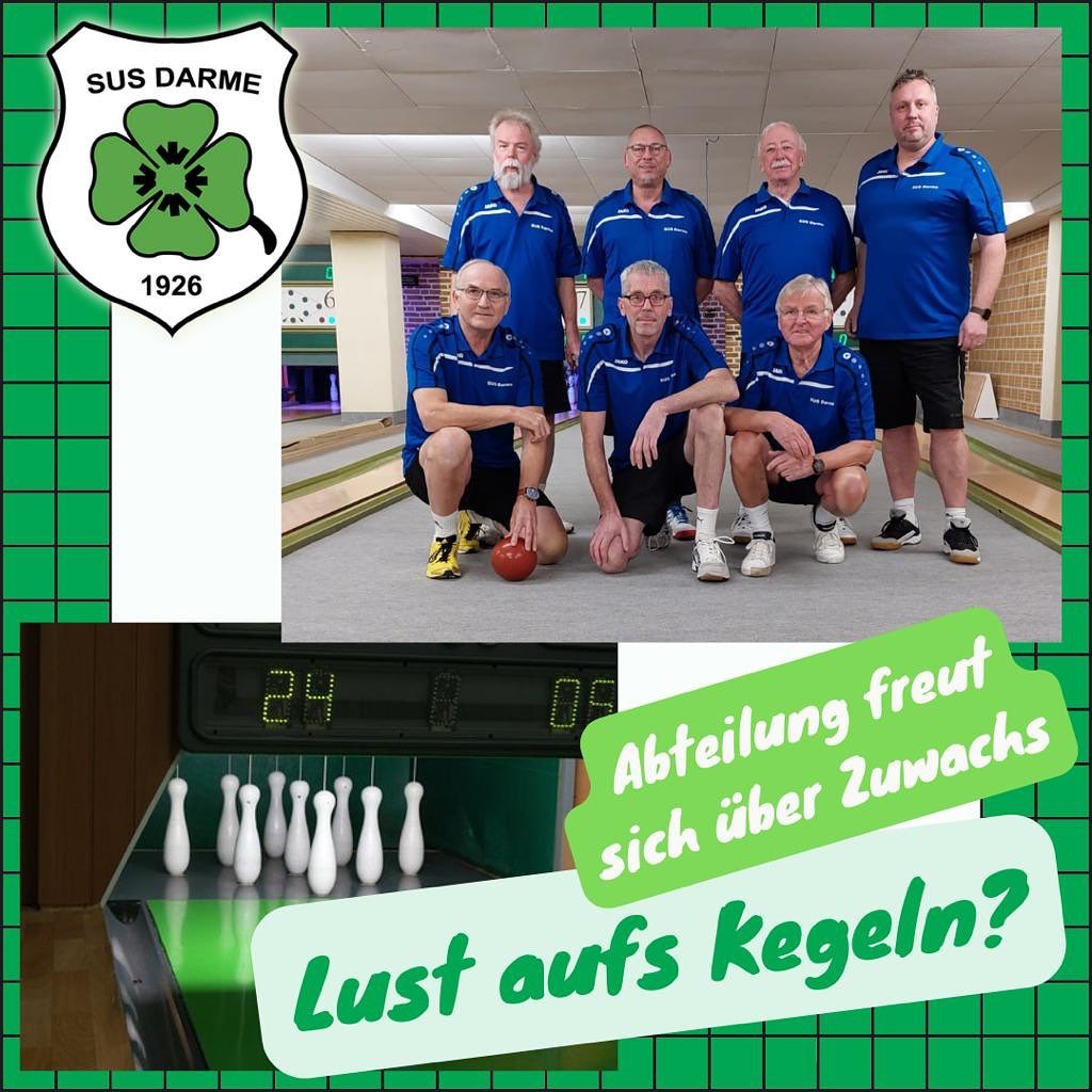 🍀Hast du Lust auf „Gut Holz“ und „Alle Neune“ in unserer Kegelabteilung?