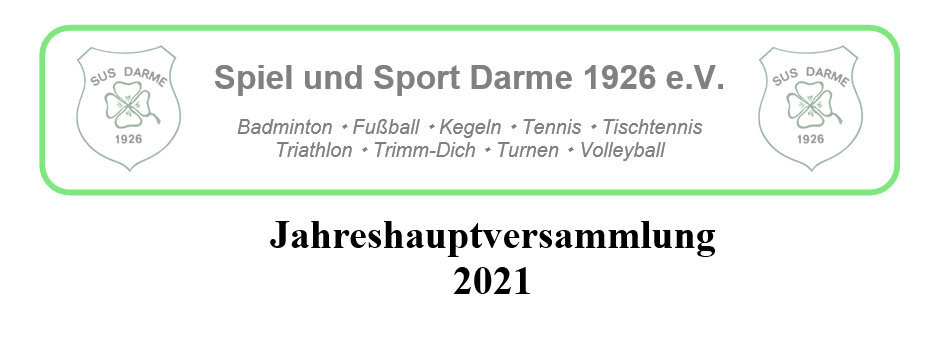 Jahreshauptversammlung 2021