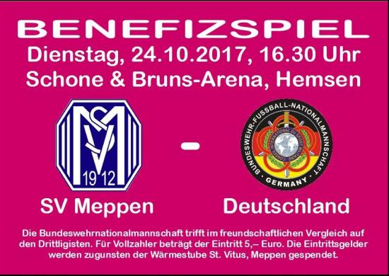 Benefizspiel SV Meppen - Bundeswehrnationalmannschaft